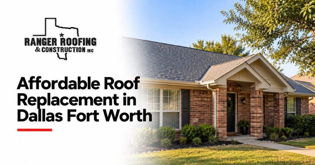 Ranger Roofing & Construction graphic: Affordable Roof Replacement in Dallas Fort Worth