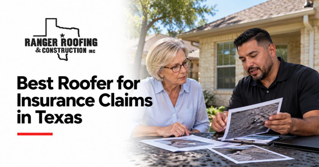 Ranger Roofing & Construction graphic: Best Roofer for Insurance Claims in Texas