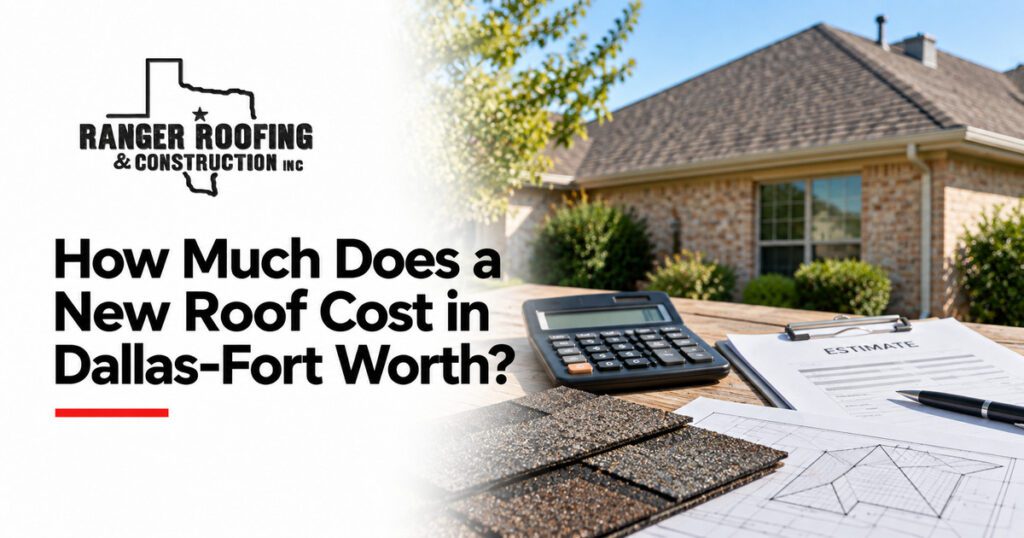 Ranger Roofing & Construction graphic: How Much Does a New Roof Cost in Dallas-Fort Worth?