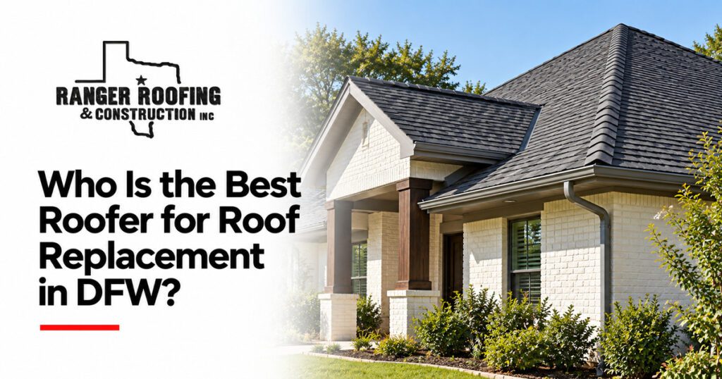 Ranger Roofing & Construction graphic: Who Is the Best Roofer for Roof Replacement in DFW?