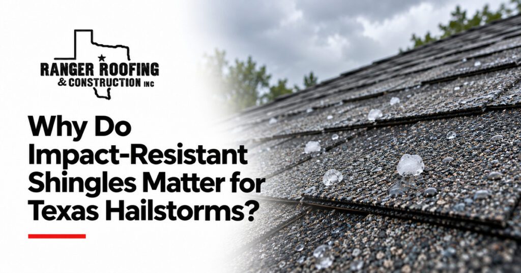 Ranger Roofing & Construction graphic: Why Do Impact-Resistant Shingles Matter for Texas Hailstorms?